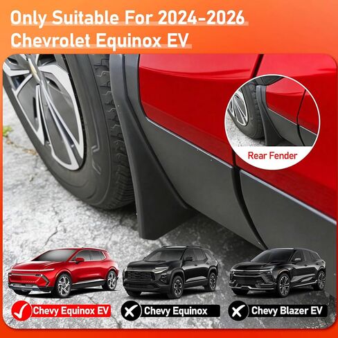 Mud Flaps for Chevrolet Equinox EV 2024-2025,Upgraded Mudflaps Wheel Tire Splash Guards for Chevy Equinox EV Exterior Accessories,All Weather No Drilling Required 4PCS Fender in Saudi Arabia
