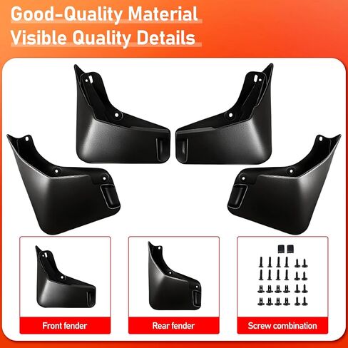 Mud Flaps for Chevrolet Equinox EV 2024-2025,Upgraded Mudflaps Wheel Tire Splash Guards for Chevy Equinox EV Exterior Accessories,All Weather No Drilling Required 4PCS Fender in Saudi Arabia