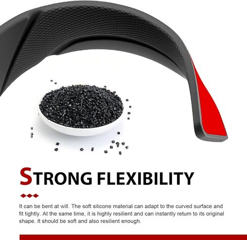 2PCS Wheel Tire Eyebrow Strips, Thickened Scratch-resistant Anti-collision Vehicles Edge Protectors, Stylish Sporty Decorative Trim for Car Wheel Arches Lip, for Most Vehicles (Black) in Saudi Arabia