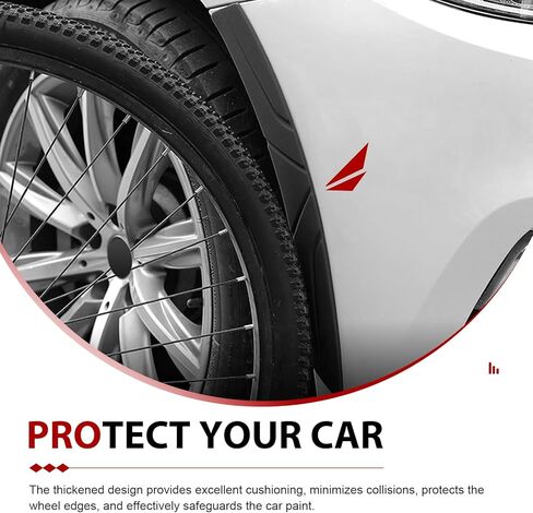2PCS Wheel Tire Eyebrow Strips, Thickened Scratch-resistant Anti-collision Vehicles Edge Protectors, Stylish Sporty Decorative Trim for Car Wheel Arches Lip, for Most Vehicles (Black) in Saudi Arabia