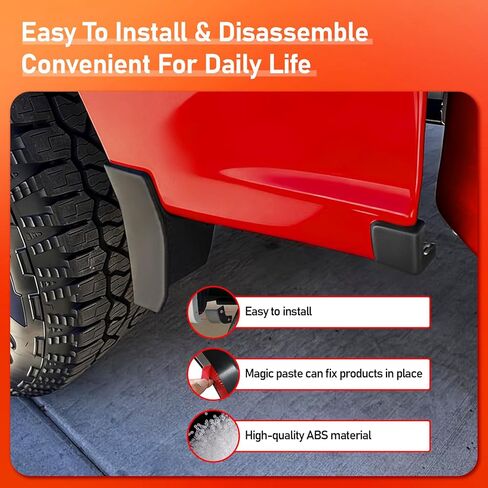 Mud Flaps Delete Compatible with 2021-2026 Ford F150 2WD/4WD Accessories,Mud Splash Guards Mudflaps Delete Fit for F150,All Weather No Drill Holes Wheel Tire Sediment Protection in Saudi Arabia