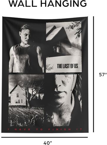 Northwest Playstation The Last Of Us Woven Wall Hanging, Fabric Poster Wall Art, 40x57 inches in Saudi Arabia