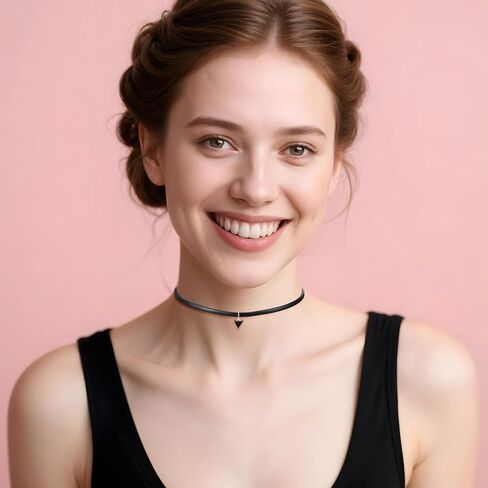 Bremorou 6 Pcs Choker Necklace for Women Black Velvet Chokers Adjustable Vintage Gothic Elastic Choker for 90s Style Classic Punk Lace Chokers Fit Party Cosplay Birthday Gifts Black in Saudi Arabia