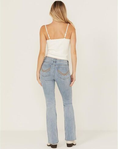 Idyllwind Women's Rebel Mid Rise Bootcut Super Stretch Denim Jeans - IWFA24J15-LTW 12W x 32L Light Wash in Kuwait