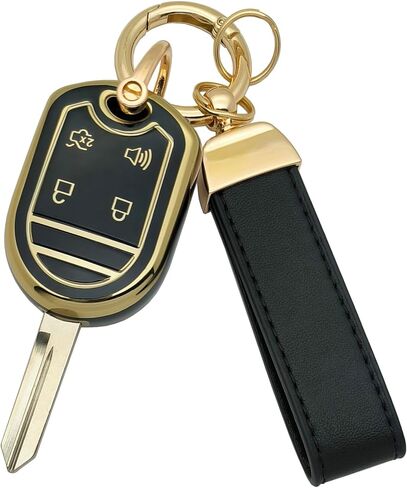 حافظة غطاء حماية من مادة TPU مناسبة لسيارة Ford F-150/F150 F-250 F-350 Super Duty F-450 F-550 F-650 Explorer Expedition Keyless Entry Key Fob (أسود، 4B) in Saudi Arabia