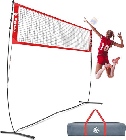 20FT Freestanding Volleyball Training Net for Backyard, Indoor or Outdoor, Instant Setup and 5 Adjustable Height Portable Volleyball Practice Warm Up Nets Set in Kuwait
