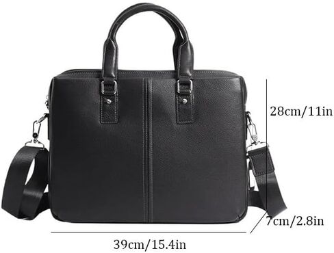 Briefcase for Men Top Layer Cowhide Business Casual Bag Shoulder in Kuwait