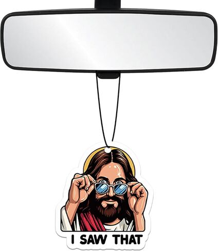 8Pack Car Air Freshener,I Saw That Jesus Car Fresheners,Funny Air Freshener Car,Religious Mirror Scented Hanging Christian Gifts Car Accessories Decor Interior Home Gifts for Women Men(Cologne&Floral) in Kuwait