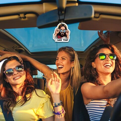 8Pack Car Air Freshener,I Saw That Jesus Car Fresheners,Funny Air Freshener Car,Religious Mirror Scented Hanging Christian Gifts Car Accessories Decor Interior Home Gifts for Women Men(Cologne&Floral) in Kuwait