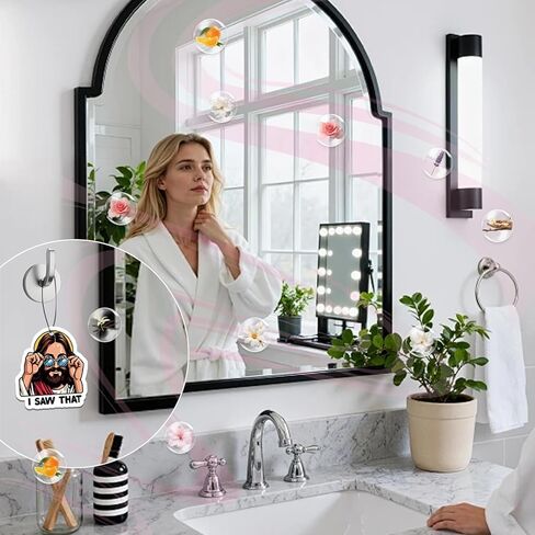 8Pack Car Air Freshener,I Saw That Jesus Car Fresheners,Funny Air Freshener Car,Religious Mirror Scented Hanging Christian Gifts Car Accessories Decor Interior Home Gifts for Women Men(Cologne&Floral) in Kuwait