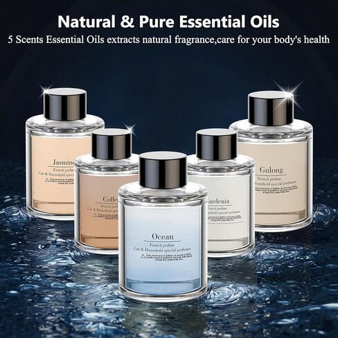 موزع معطر هواء السيارة الذكية، معطرات السيارة تدوم طويلاً بسعة 100 مل من الزيت العطري الأخير، أضواء السماء المرصعة بالنجوم، 3 أوضاع قابلة للتعديل والتحكم الذكي بالذكاء الاصطناعي - كولونيا in Kuwait