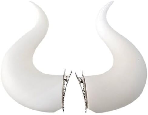 Bowsette Cosplay Horns Albedo Dragon Devil White Cosplay Horn Hair Clips Headwear in Kuwait