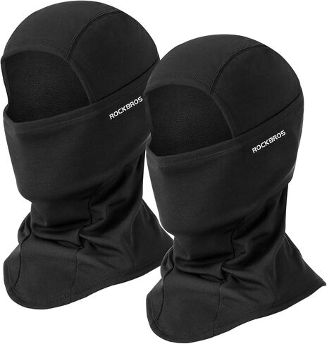 ROCKBROS Cold Weather Balaclava 2 Pack Ski Mask for Men Windproof Thermal Winter Scarf Mask Women Neck Warmer Hood for Cycling Motorcycle Running Skiing Snowboarding Black in Saudi Arabia