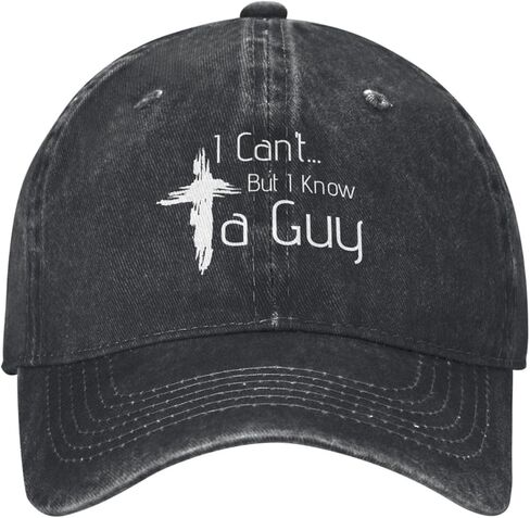 Christian Hat I Can't But Know A Guy Christian Cross Hat for Men Baseball Hats Adjustable Hats in Saudi Arabia