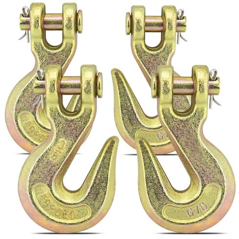 10PCS 3/8'' Heavy Duty Chain Hook, Forged Grade 70 Grab Hooks for Truck, Trailer, Rigging, Fishing Boat and Crane, 26,000 Lbs Capacity in Kuwait