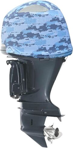 Blue Digital Camo Outboard Motor Cover for Mercury 75-115 HP 4 Stroke (2015-Present) | Made in USA to Stay on While You Run! | 114E in Kuwait
