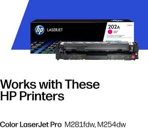 Original HP 202A Magenta Toner Cartridge | Works with HP Color LaserJet Pro M254, HP Color LaserJet Pro MFP M281 Series | CF503A in Kuwait