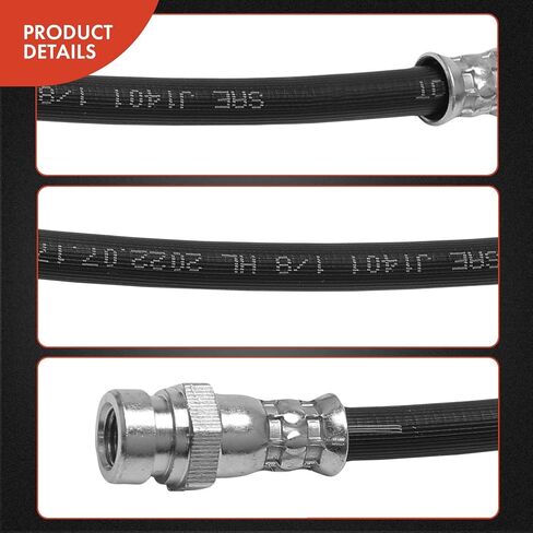 A-Premium Rear Brake Hydraulic Hose Compatible with Select Dodge, Chrysler, Mitsubishi and Eagle Models - Sebring 1995-2005, Avenger 1995-2000, Stratus 2001-2005, Eclipse 1995-2005, Galant, Talon in Saudi Arabia