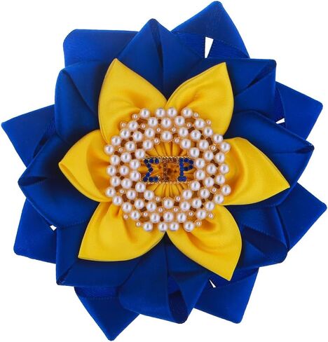 Beautiful Sigmaa Gamma Rho Flower Brooch Pin for Women 1922 SGRho Greek Sorority Gift Paraphernalia Jewelry Pearl & Satin Sorority Pin for Sisterhood Soror in Saudi Arabia