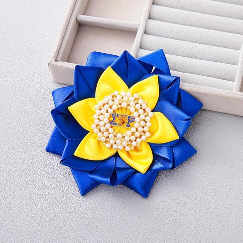 Beautiful Sigmaa Gamma Rho Flower Brooch Pin for Women 1922 SGRho Greek Sorority Gift Paraphernalia Jewelry Pearl & Satin Sorority Pin for Sisterhood Soror in Saudi Arabia
