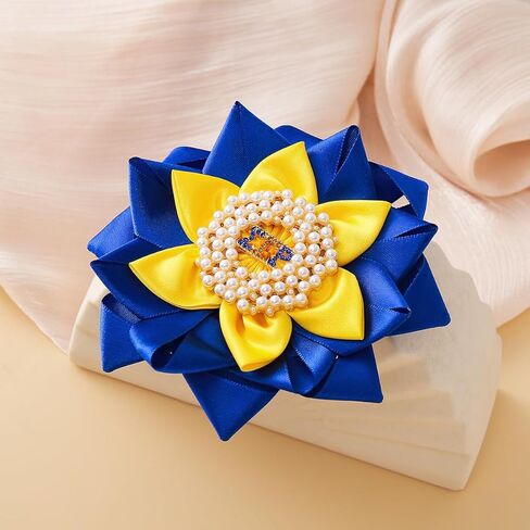 Beautiful Sigmaa Gamma Rho Flower Brooch Pin for Women 1922 SGRho Greek Sorority Gift Paraphernalia Jewelry Pearl & Satin Sorority Pin for Sisterhood Soror in Saudi Arabia