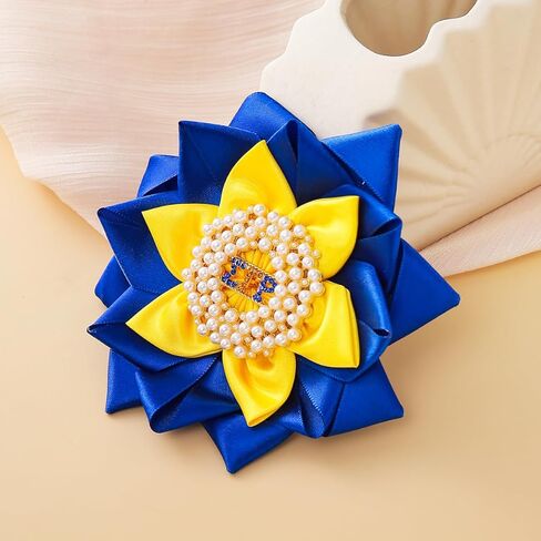Beautiful Sigmaa Gamma Rho Flower Brooch Pin for Women 1922 SGRho Greek Sorority Gift Paraphernalia Jewelry Pearl & Satin Sorority Pin for Sisterhood Soror in Saudi Arabia