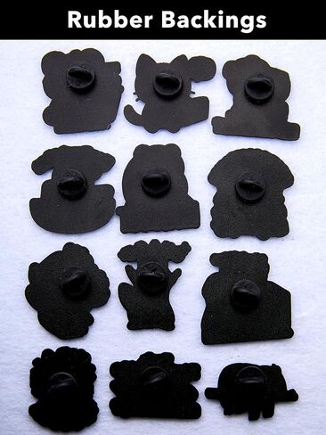 Funny Animal Enamel Lapel Pin Set, 12 Pack Metal Badges with Snarky Quotes, Cute Collectible for Backpack, Jacket, Hat, Office Gift in Kuwait