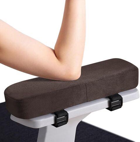 Smiry Ergonomic Office Chair Armrest Pads, Memory Foam Arm Rest Covers, Non-Slip Armrest Cushion with Adjustable Buckles and Straps, Elbow Relief for Desk, Gaming & Wheelchair (Black, Set of 2) in Saudi Arabia