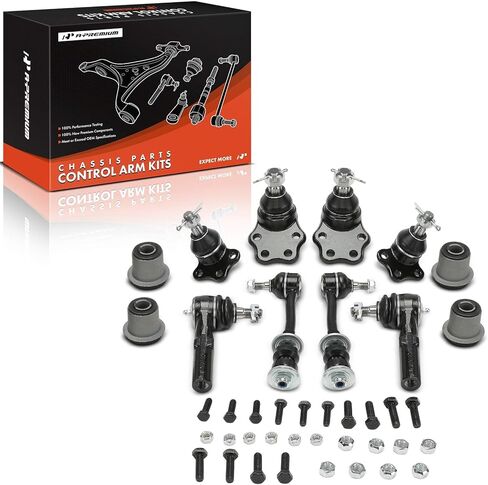 A-Premium Set of 10, Front Sway Bar Link, Upper & Lower Ball Joint, Outer Tie Rod End, Compatible with Dodge Durango 1999, Dakota 1997-1999, RWD Only in Saudi Arabia