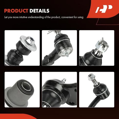 A-Premium Set of 10, Front Sway Bar Link, Upper & Lower Ball Joint, Outer Tie Rod End, Compatible with Dodge Durango 1999, Dakota 1997-1999, RWD Only in Saudi Arabia