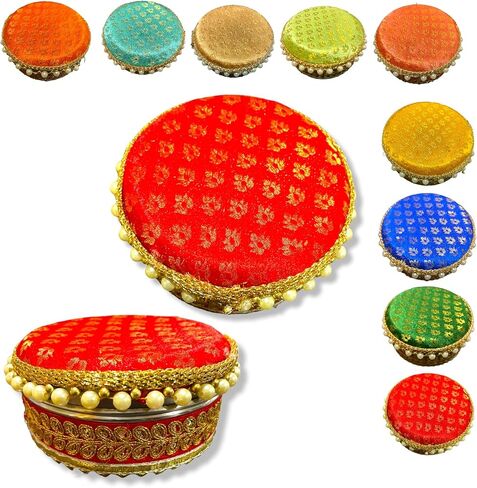 LoveNspire 4 Ct Steel Ladoo Box 250 Grams Festival Special Stainless Steel Sweets Gift Box Perfect for Holi Diwali Rakhi Housewarmings Mithaai Desert Box in Saudi Arabia