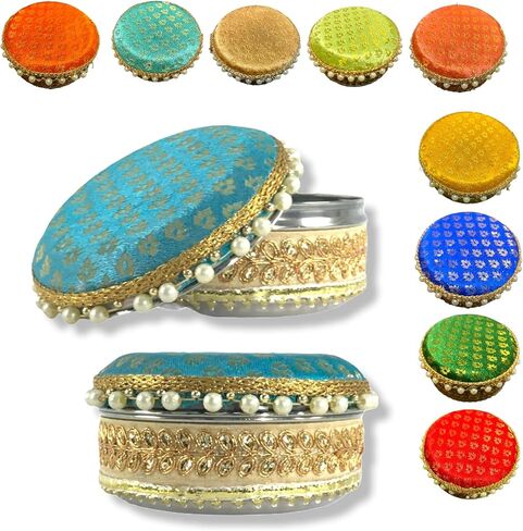 LoveNspire 4 Ct Steel Ladoo Box 250 Grams Festival Special Stainless Steel Sweets Gift Box Perfect for Holi Diwali Rakhi Housewarmings Mithaai Desert Box in Saudi Arabia