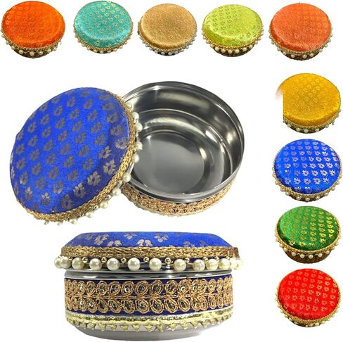 LoveNspire 4 Ct Steel Ladoo Box 250 Grams Festival Special Stainless Steel Sweets Gift Box Perfect for Holi Diwali Rakhi Housewarmings Mithaai Desert Box in Saudi Arabia