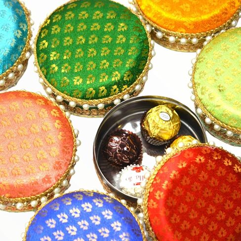 LoveNspire 4 Ct Steel Ladoo Box 250 Grams Festival Special Stainless Steel Sweets Gift Box Perfect for Holi Diwali Rakhi Housewarmings Mithaai Desert Box in Saudi Arabia