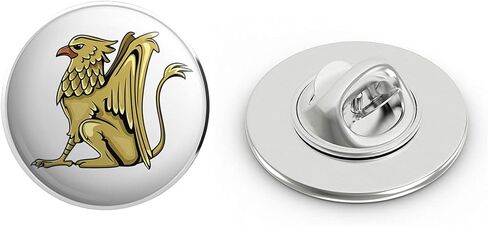 Golden Hawk Chimera Animal Cartoon Round Metal 0.75" Lapel Pin Hat Shirt Pin Tie Tack Pinback in Kuwait