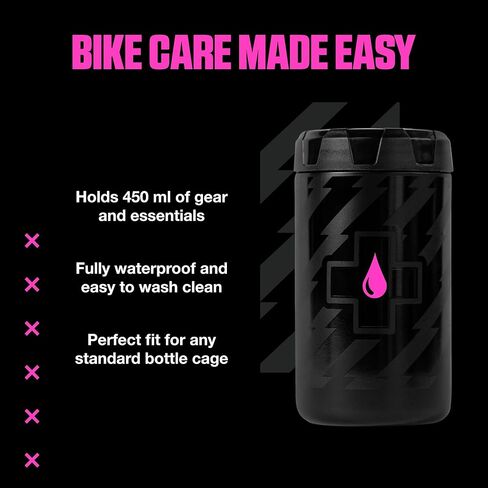 Muc-Off Tool Bottle - Waterproof Storage Bottle for Bike Tools and Spare Inner Tubes - Bottle Cage Storage Solution for Bicycles in Kuwait