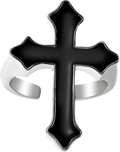 Cross Rings for Women Men Stainless Steel Religious Christian Cross Ring in Saudi Arabia
