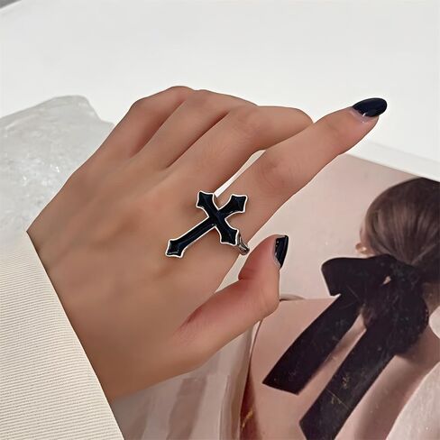 Cross Rings for Women Men Stainless Steel Religious Christian Cross Ring in Saudi Arabia