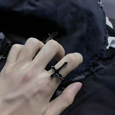 Cross Rings for Women Men Stainless Steel Religious Christian Cross Ring in Saudi Arabia