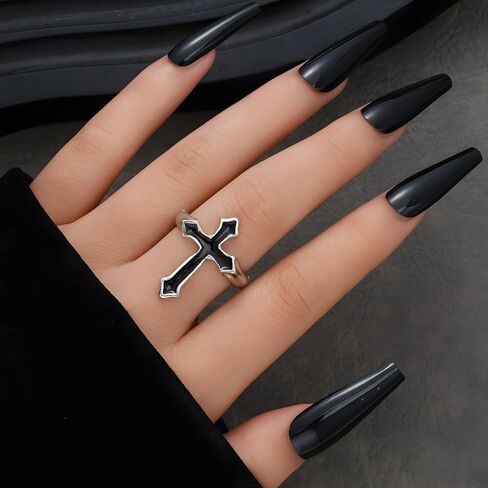 Cross Rings for Women Men Stainless Steel Religious Christian Cross Ring in Saudi Arabia