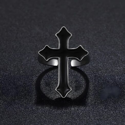 Cross Rings for Women Men Stainless Steel Religious Christian Cross Ring in Saudi Arabia