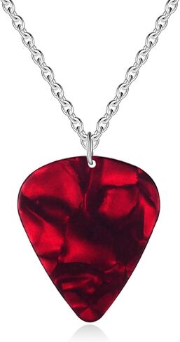 Stranger Eddie Guitar Pick Pendant Necklace Halloween Necklace Holiday Gift Halloween Costume Cospaly Jewelry in Saudi Arabia
