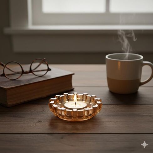 Bubble Candle Dish – Glass Candle Holder, Candle Dish for Home Decor, Modern Decorative, Party, Wedding in Saudi Arabia