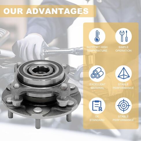 515201 4WD Pair 2 Front Wheel Hub & Bearing Assembly for 2003-2021 Toyota 4Runner, 2007-2014 FJ Cruiser, 2005-2021 Tacoma, 2010-2021 Lexus GX460, 2003-2009 Lexus GX470 in Kuwait