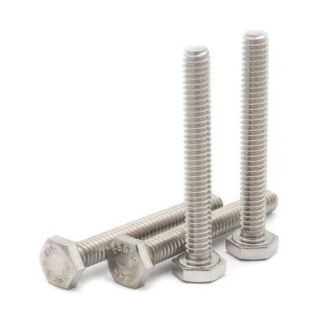 10pcs Hex Head Screw Bolts, (5/16-18 x 3") Hex Head Bolts, (Full Thread), 304 Stainless Steel (Silvery) in Kuwait