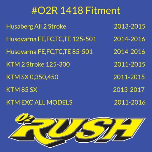 فلتر هواء عالي الأداء O2 RUSH يناسب Husqvarna FE250 FE350 FE450 (2024-2025) وKTM 125SX 150SX 250SX 250XC 250XC-F 350XC-F (2023-2025) - قابل للغسل وإعادة الاستخدام (OEM) 77206015000) in Saudi Arabia