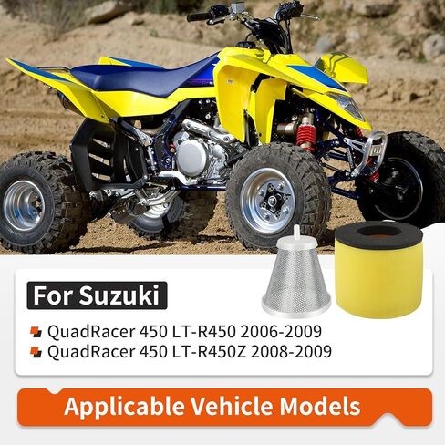 Air Filter W/Holder for Suzuki QuadRacer 450 LT-R450 LT-R450Z 2006-2009 13790-45G00 in Saudi Arabia