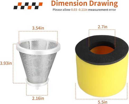 Air Filter W/Holder for Suzuki QuadRacer 450 LT-R450 LT-R450Z 2006-2009 13790-45G00 in Saudi Arabia
