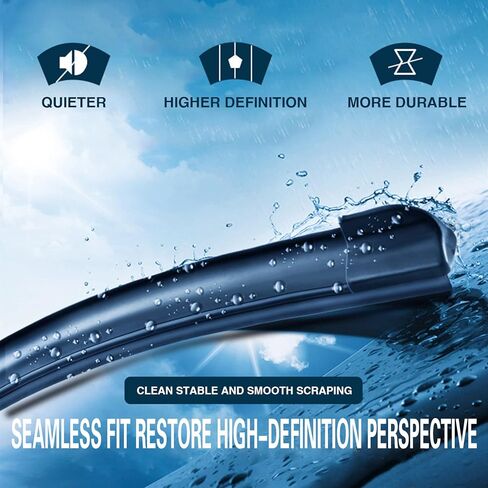 بديل لكرايسلر تاون آند كانتري 2008-2016، دودج جراند كارافا 2008-2020 مساحات صامتة - مساحات الزجاج الأمامي والخلفي FAPIUO 26 بوصة + 20 بوصة + 16 بوصة مجموعة شفرات كاملة (3 عبوات) خطاف U/J in Kuwait