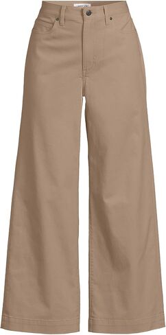 بنطال نسائي قصير من Lands' End Knockabout Chino عالي الارتفاع و5 جيوب بأرجل واسعة in Kuwait
